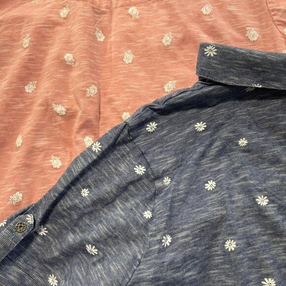Coral Bay Lot of 2 Womens Floral Polo Shirts PXL Blue & Pink Short Sleeve - Picture 6 of 7